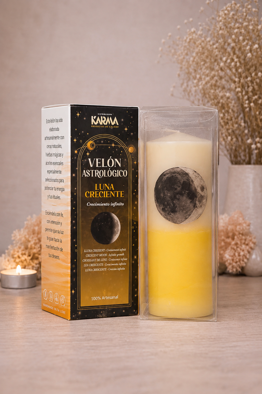 🌒 VELÓN ASTROLÓGICO – Luna Creciente · Crecimiento infinito
