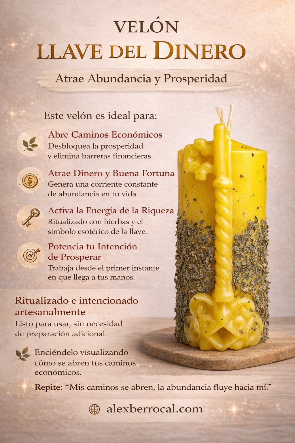 VELÓN LLAVE DEL DINERO - Atrae el dinero - Shop
