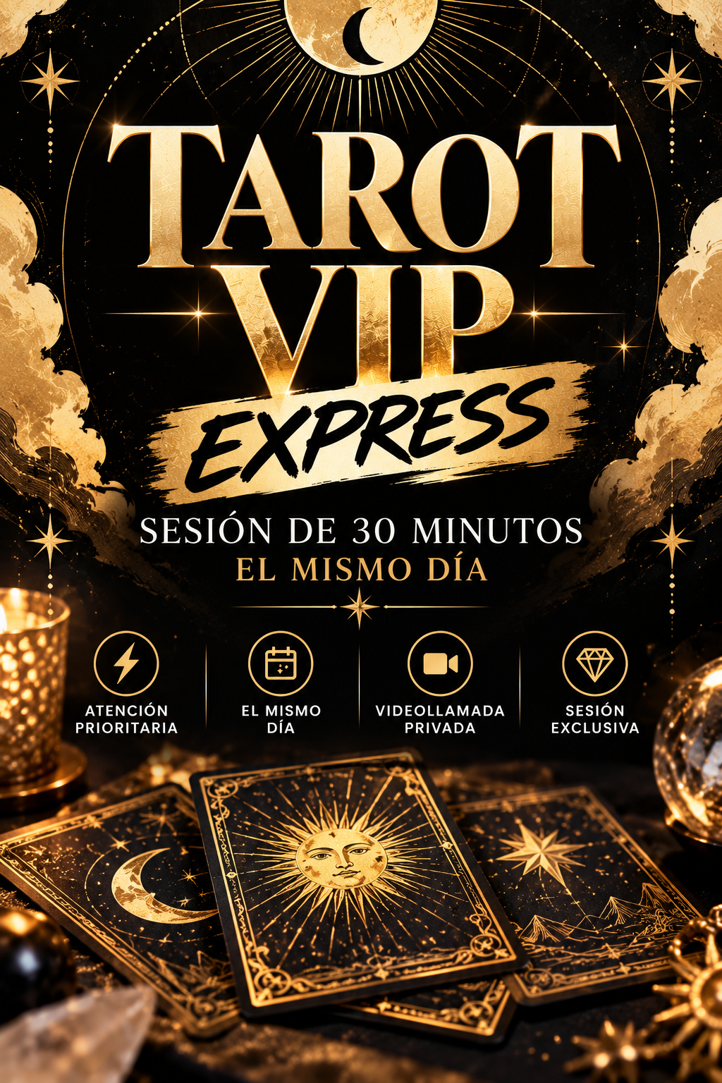 TAROT VIP EXPRESS | Sesión de tarot de 30 minutos el MISMO DÍA