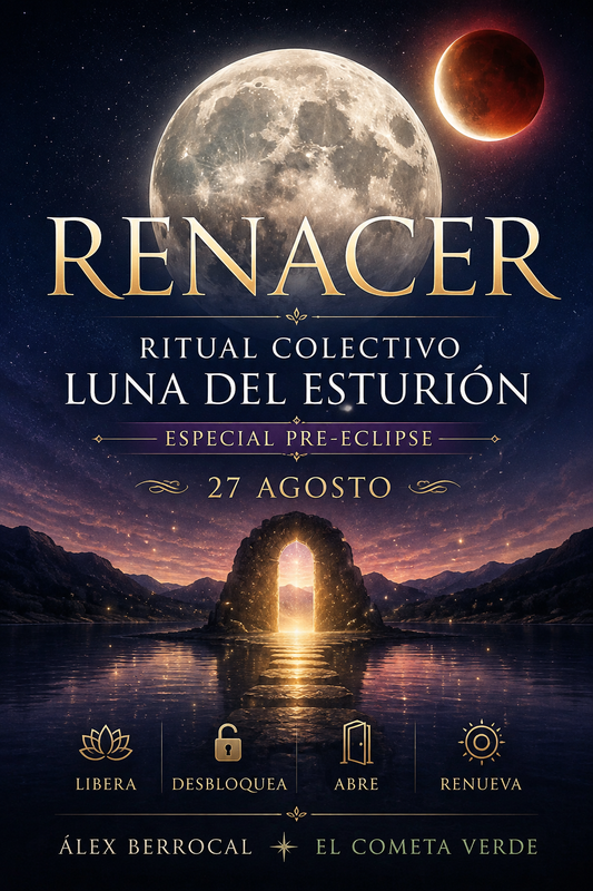 RENACER ✨ Ritual Colectivo Luna del Esturión · Especial Pre-Eclipse  27 de agosto de 2026