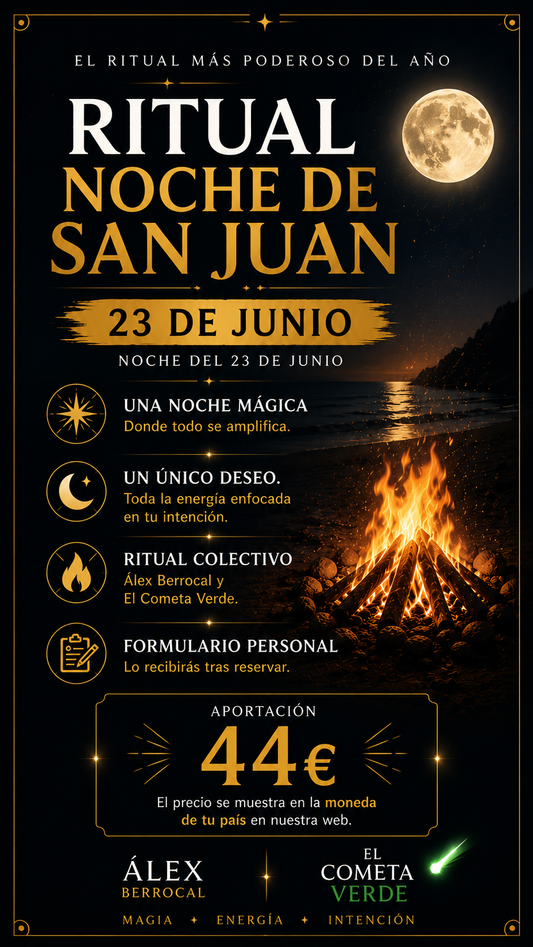 🔥 RITUAL NOCHE DE SAN JUAN — 23 DE JUNIO 🔥 MANIFIESTA TU DESEO EN LA NOCHE MÁS MÁGICA DEL AÑO