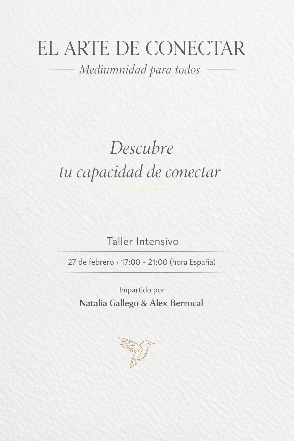 TALLER EL ARTE DE CONECTAR - Mediumnidad para todos