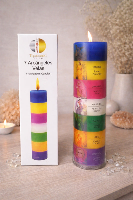 ✨ VELÓN DE LOS SIETE ARCÁNGELES - Protección, amor, sanación, claridad y apertura de caminos - Shop