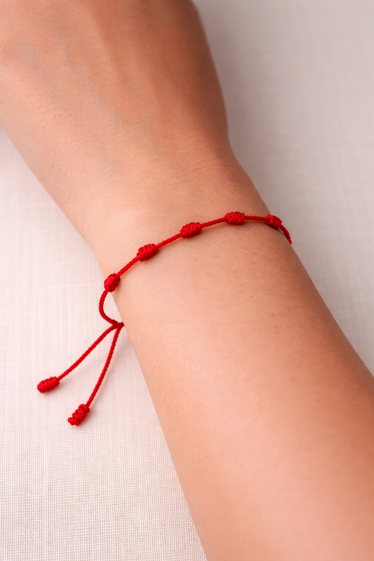 PULSERA ROJA DE SIETE NUDOS - Shop