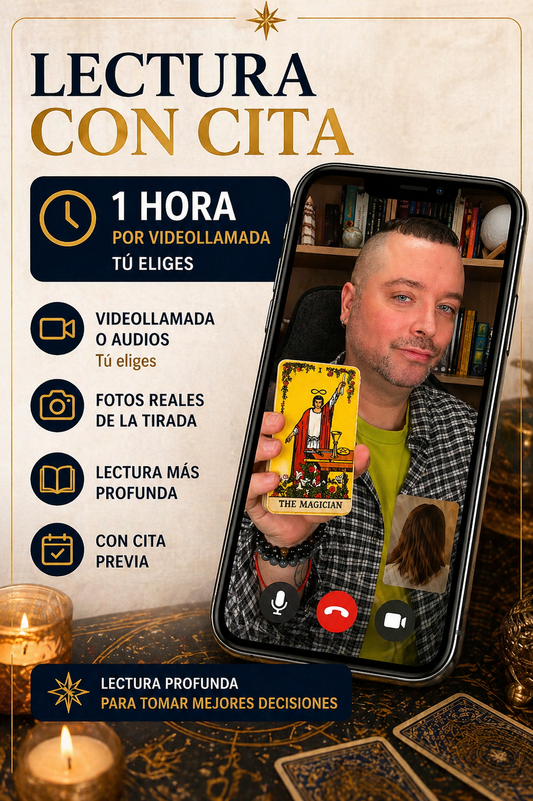 LECTURA CON CITA · 1 HORA Por videollamada o audio