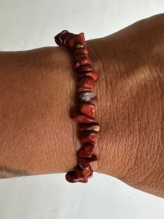 PULSERA JASPE ROJO-Energía y Estabilidad