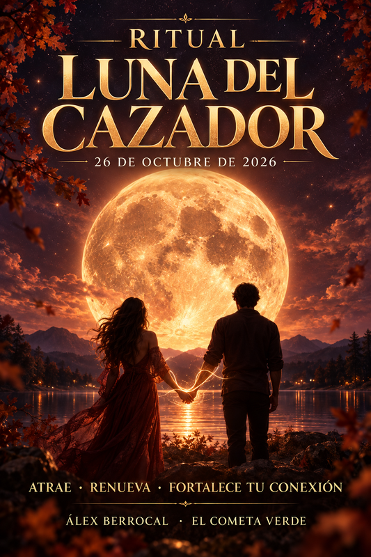 🌕 RITUAL LUNA DEL CAZADOR ✨  26 de octubre de 2026 · ✨ ATRAER · RENOVAR · FORTALECER EL AMOR